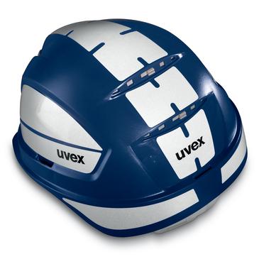 uvex pheos B-S-WR Schutzhelm mit Reflexset L - mit Lüftung- mit Drehradsystem - gekürztem Schirm