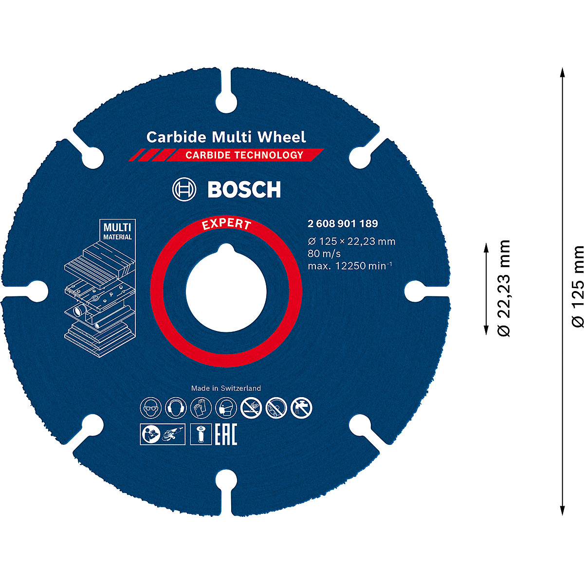 Bosch EXPERT Carbide Multi Wheel Trennscheibe, für kleine Winkelschleifer