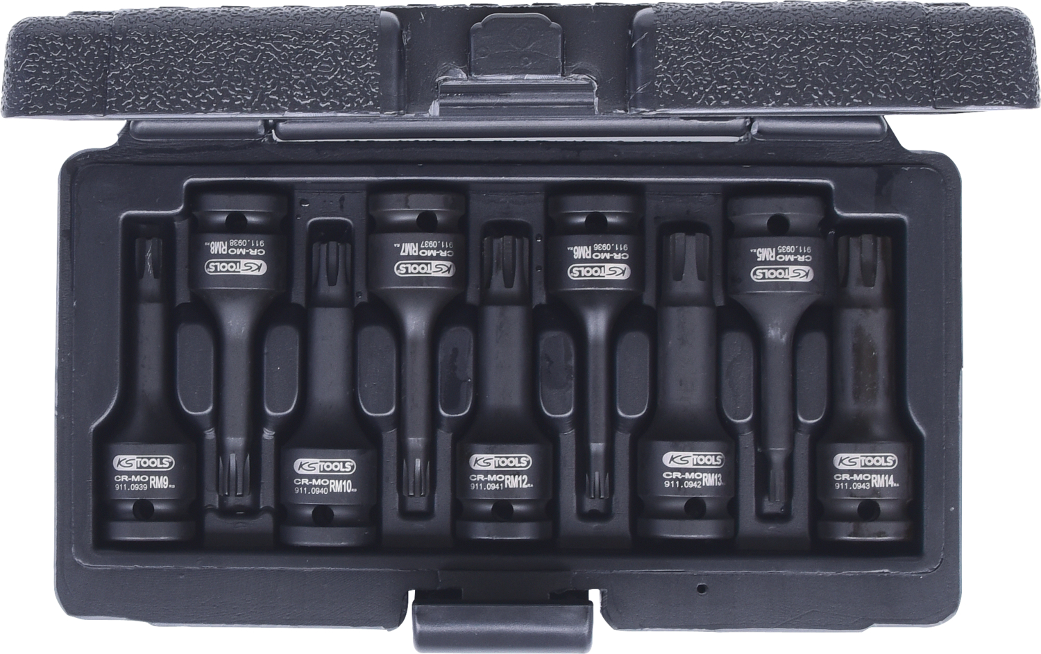 KS Tools 1/2" Kraft-Bit-Stecknuss-Satz für RIBE-Schrauben, 9-tlg
