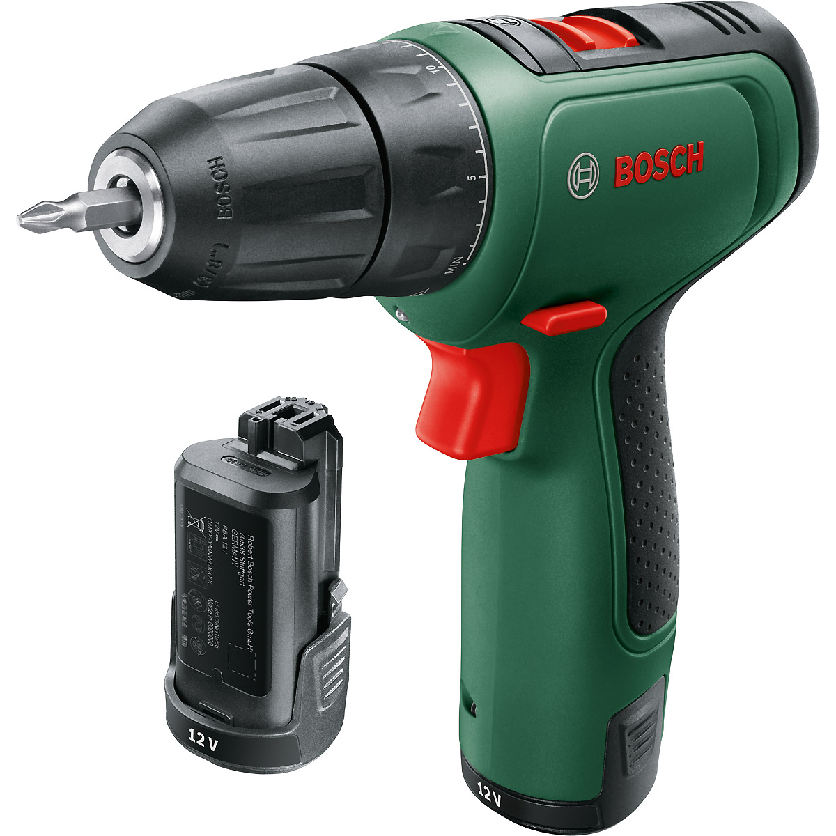 Bosch Akku-Zweigang-Bohrschrauber EasyDrill 1200 mit 2x Akkupack PBA 12V 1.5Ah O-A