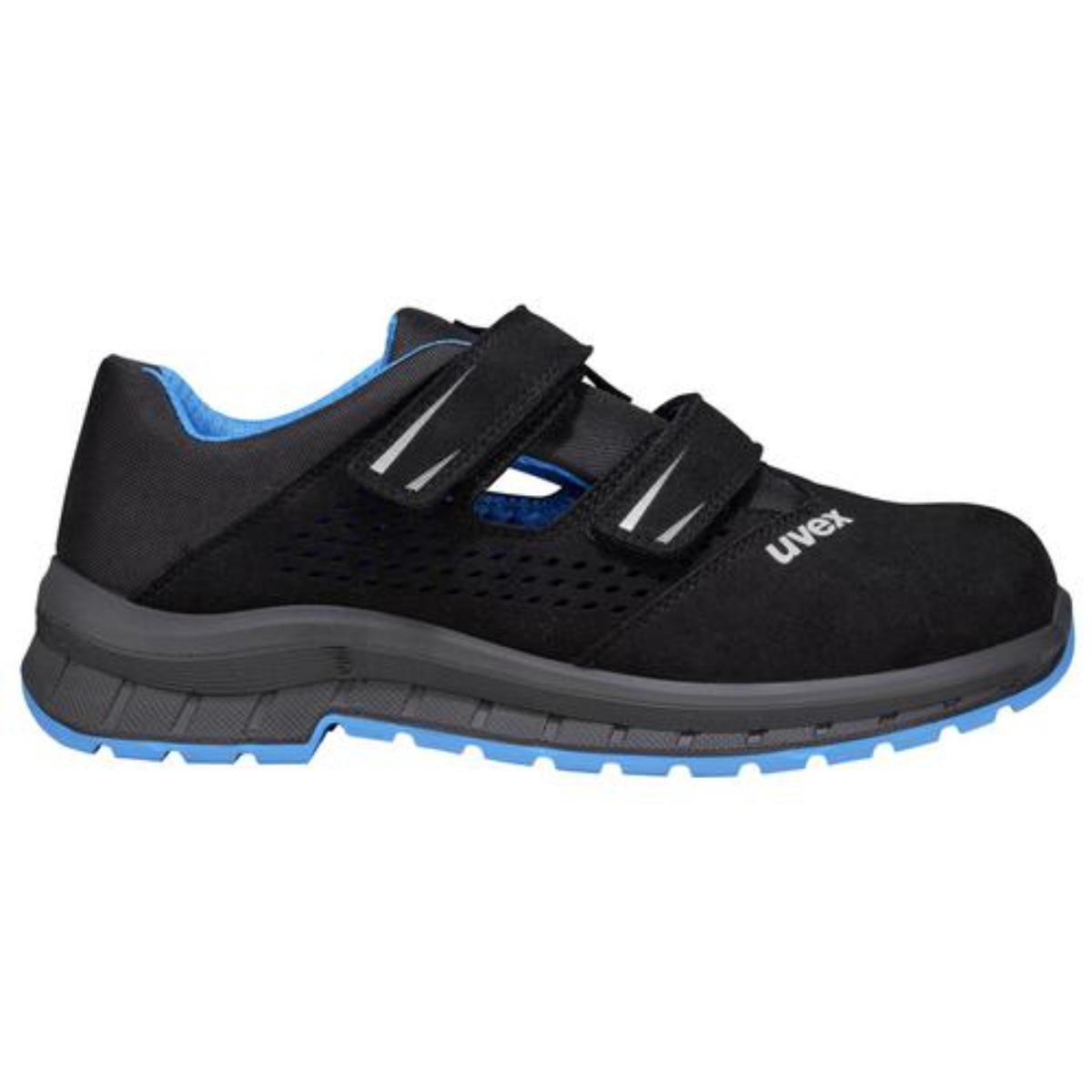 uvex 2 trend Sicherheitsschuh Sandalen S1, blau/schwarz
