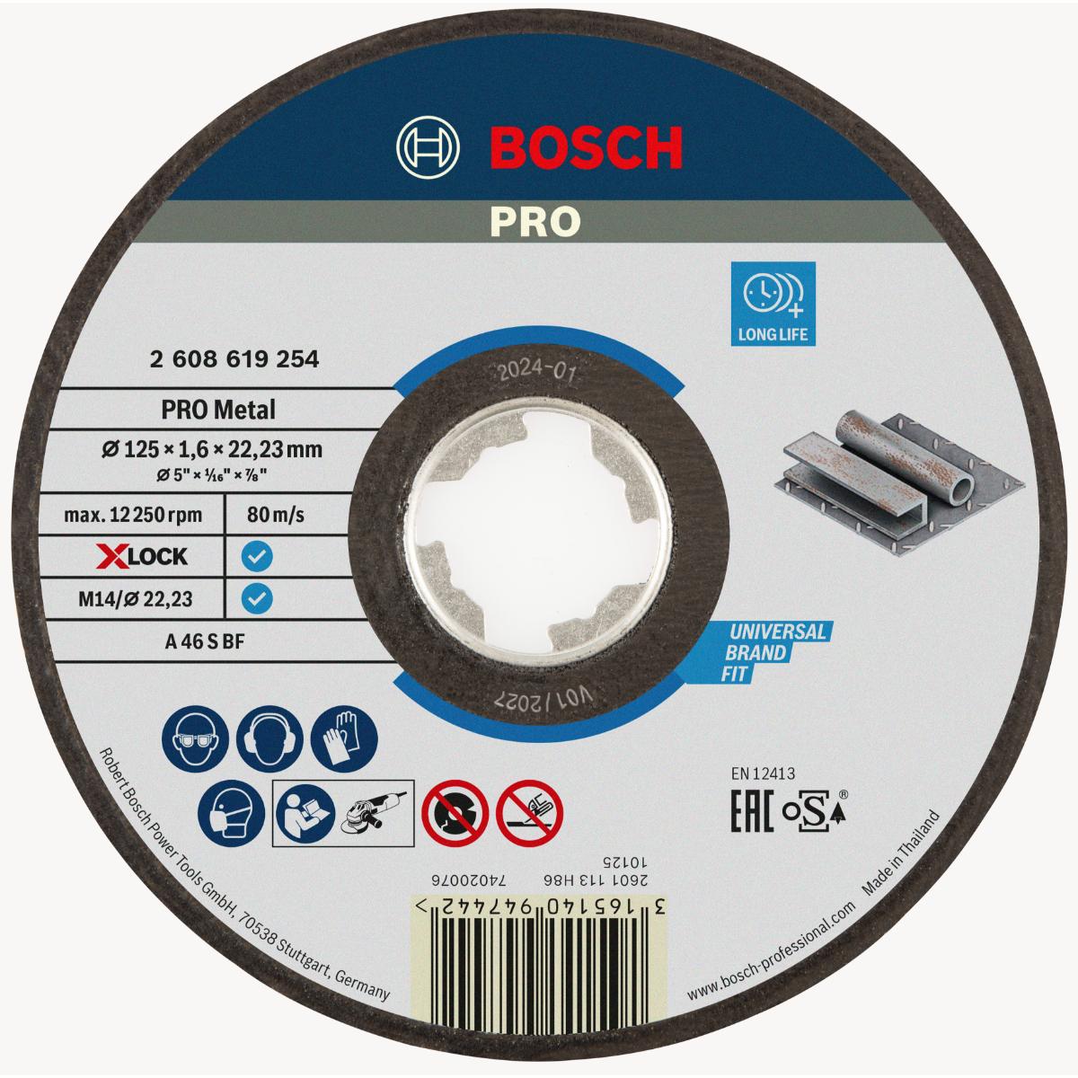Bosch PRO Trennscheibe X-LOCK gerade Expert for Metal AS 46 S BF