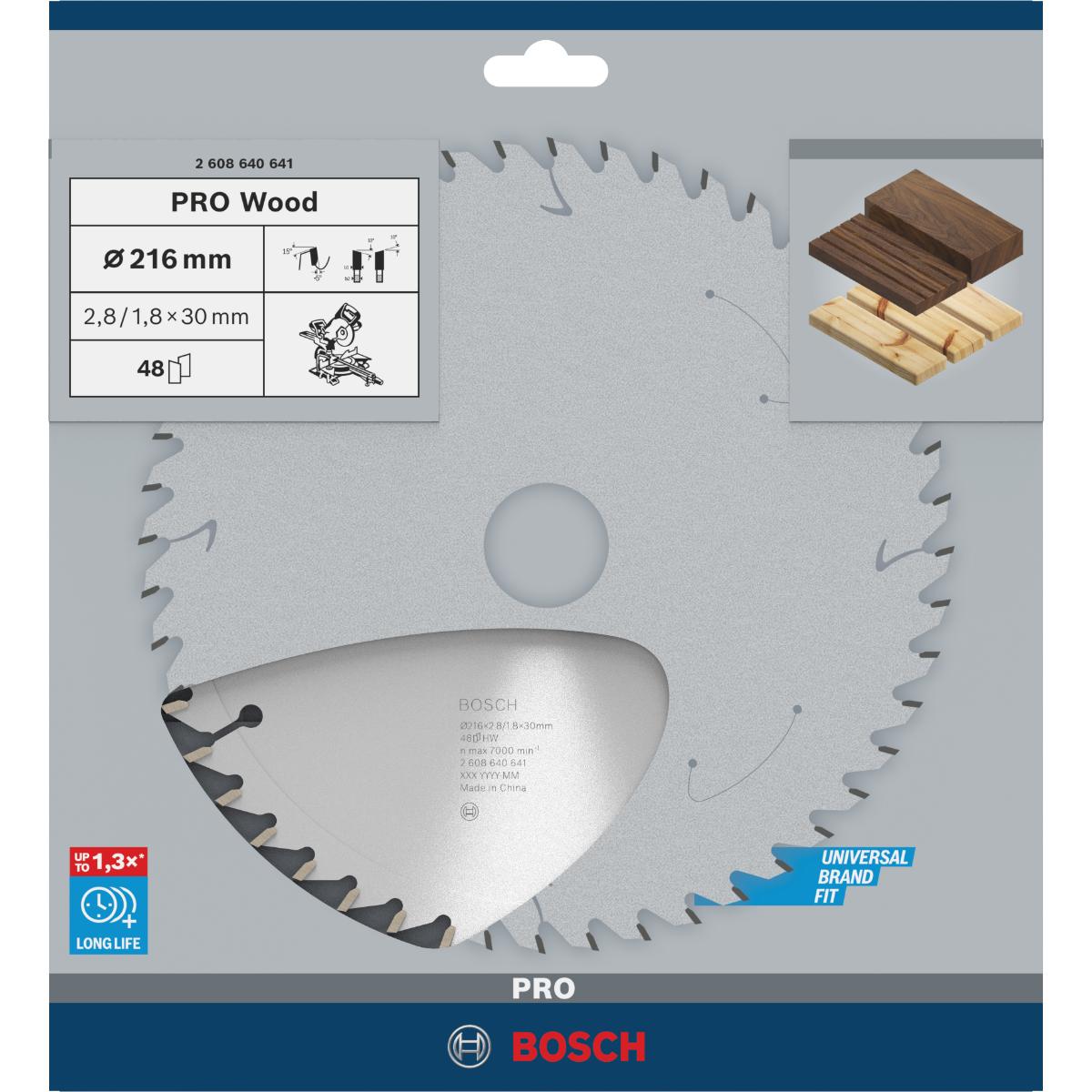Bosch PRO Kreissägeblatt Optiline Wood für Kapp- und Gehrungssäge ø 216 mm