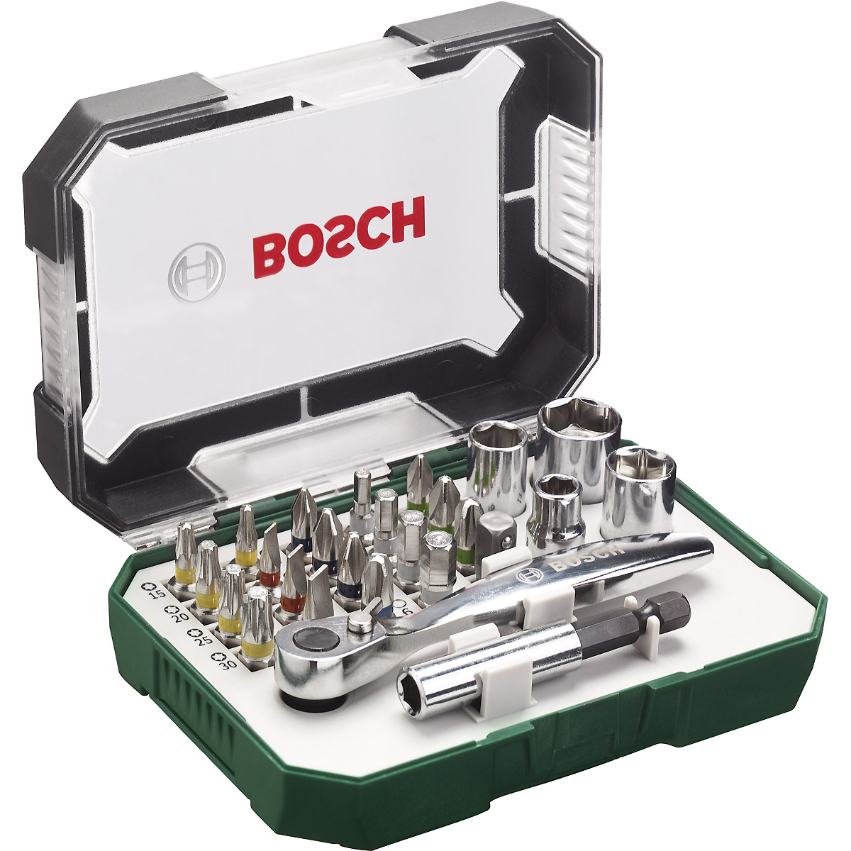 Bosch Schrauberbit- und Ratschen-Set, 26-teilig