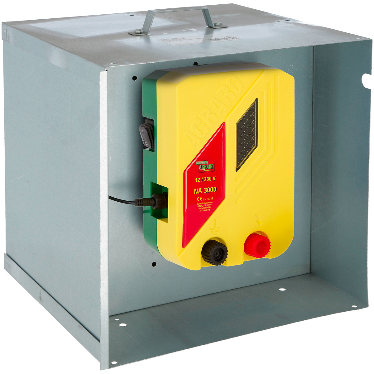 Kerbl Metall-Akkukasten mit Dach für AN-12V-Geräte