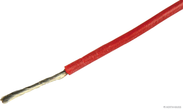HERTH&BUSS Elektroleitung, Silikon 0,5 mm², rot, 5 m