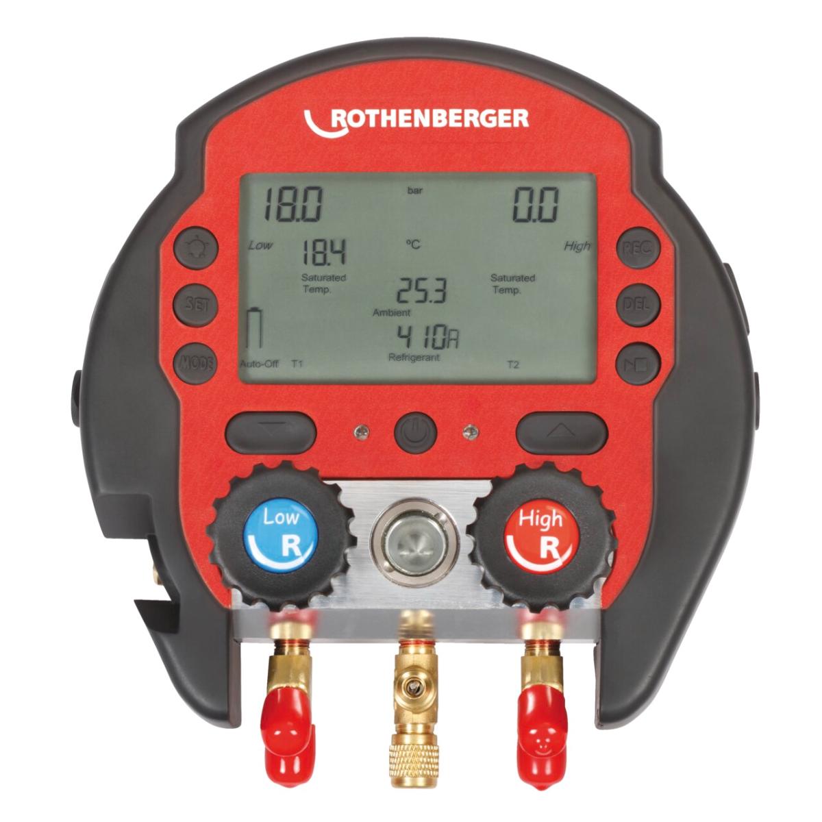 Rothenberger Digitale Monteurhilfe ROCOOL 600 Set Red Box + 2 Temperaturklemmen Klemmen