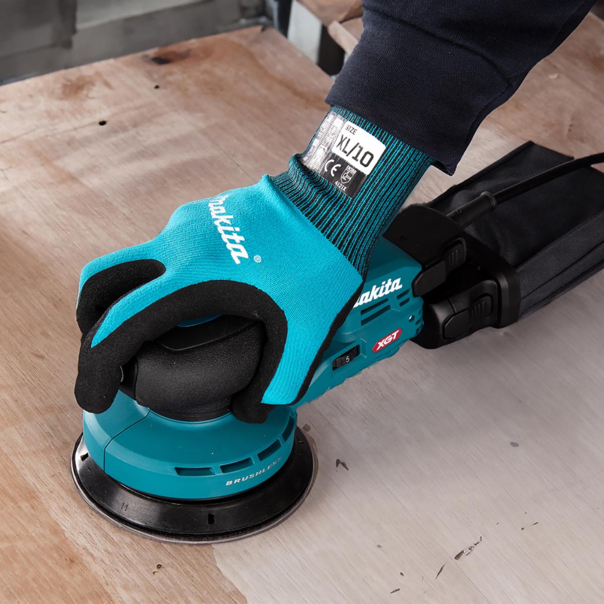 Makita Akku-Exzenterschleifer XGT - Connector - 125 mm Ø - 5,0 mm Hub - 1,6 m Kabel - BO001CGZ