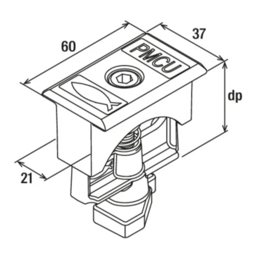 Fischer Mittelklemme vormontiert universal PM C U 30-50 AL