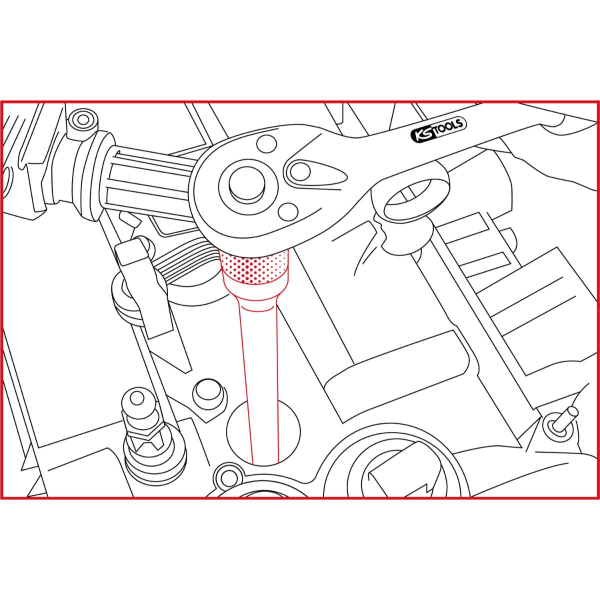 KS Tools 3/8 Zoll Zündkerzen-Stecknuss-Satz für EcoBoost Motoren, 2-tlg