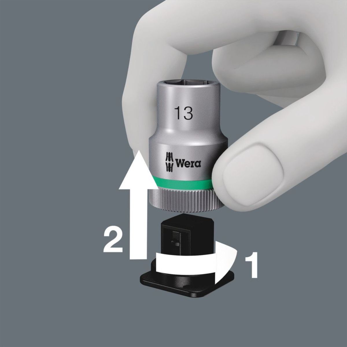 Wera 8006 SC 1 Zyklop Hybrid-Knarrensatz, 1/2"-Antrieb, metrisch, 13-teilig