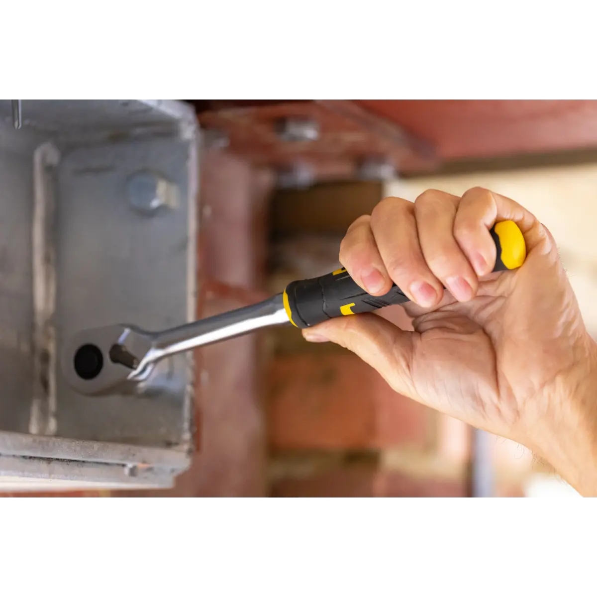 STANLEY FATMAX 1/2 Zoll High Perfomance Umschaltknarre, 120 Zähne, mit Bi-Material Griff für Kontrolle und Komfort