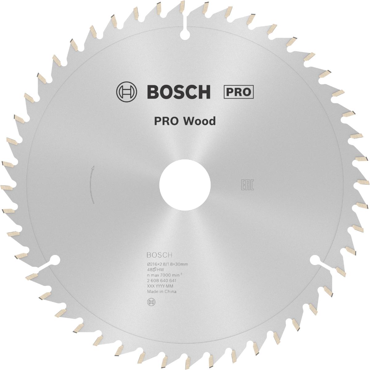 Bosch PRO Kreissägeblatt Optiline Wood für Kapp- und Gehrungssäge ø 216 mm