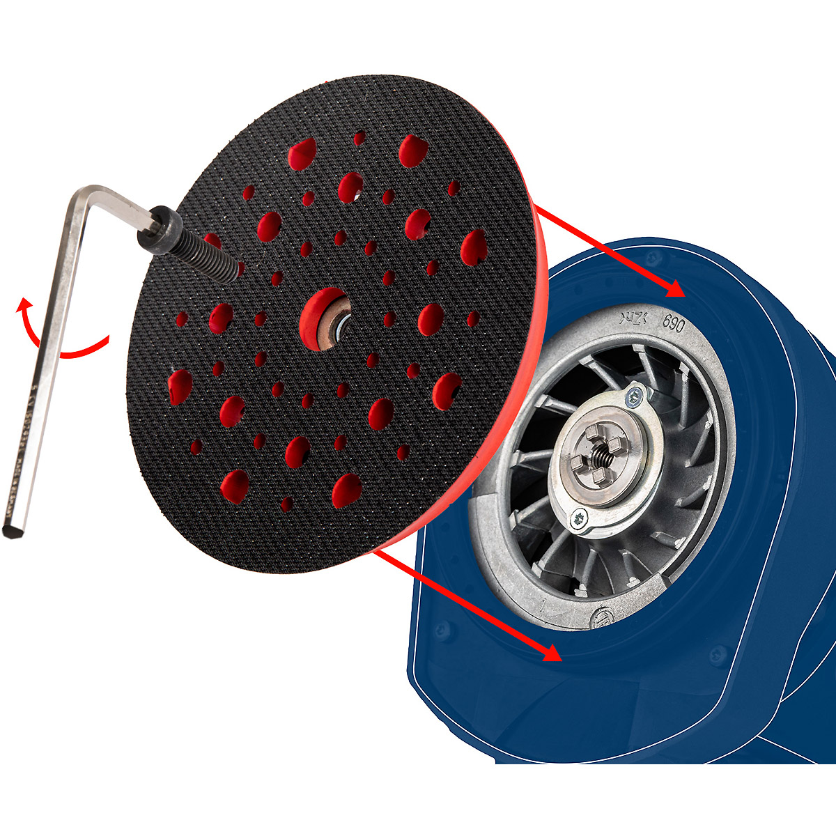 Bosch EXPERT Multiloch-Pad, hart,M8+5/16 EXP, 125mm