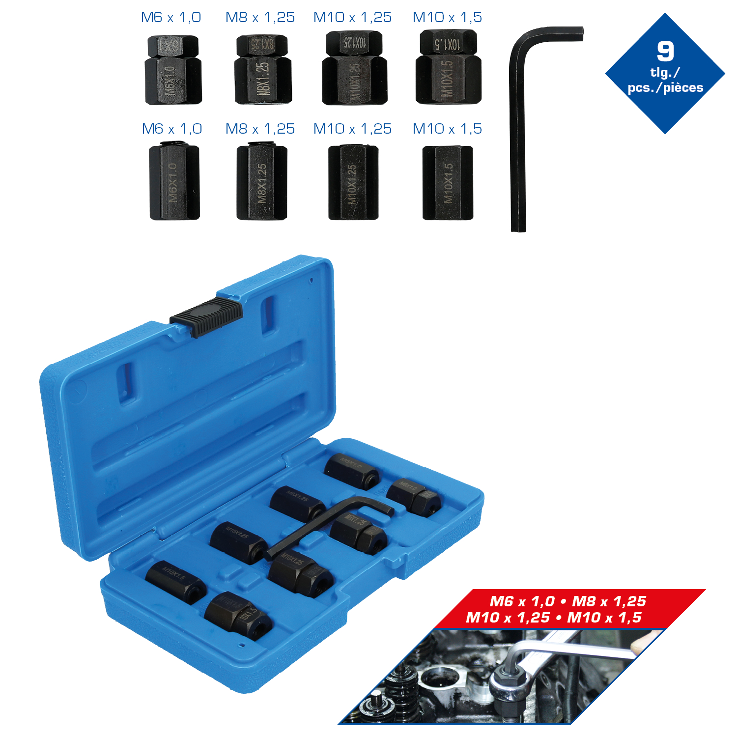 Brilliant Tools Stehbolzen-Ausdreher-Satz - BT542000