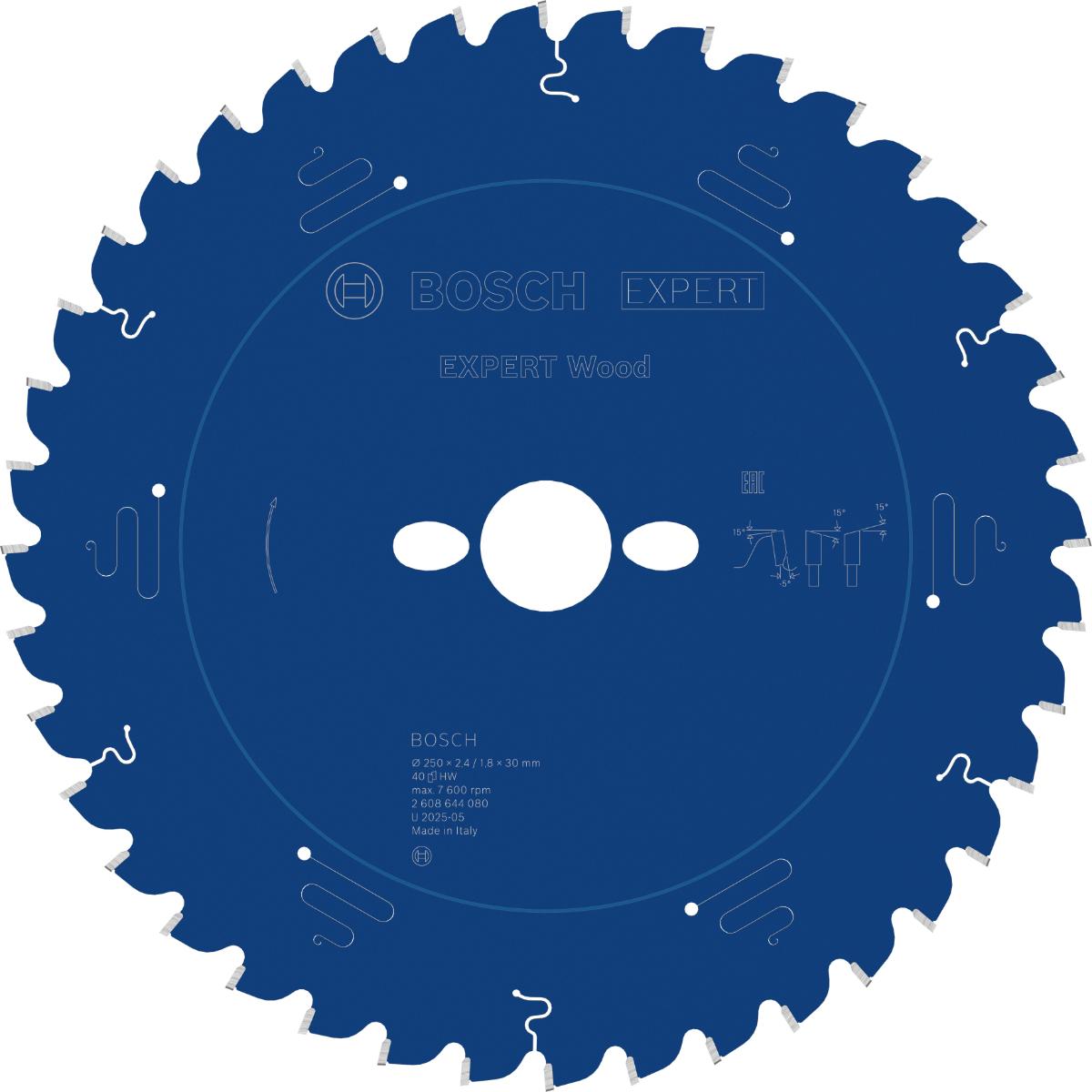 Bosch Kreissägeblatt Expert for Wood ø 250 mm