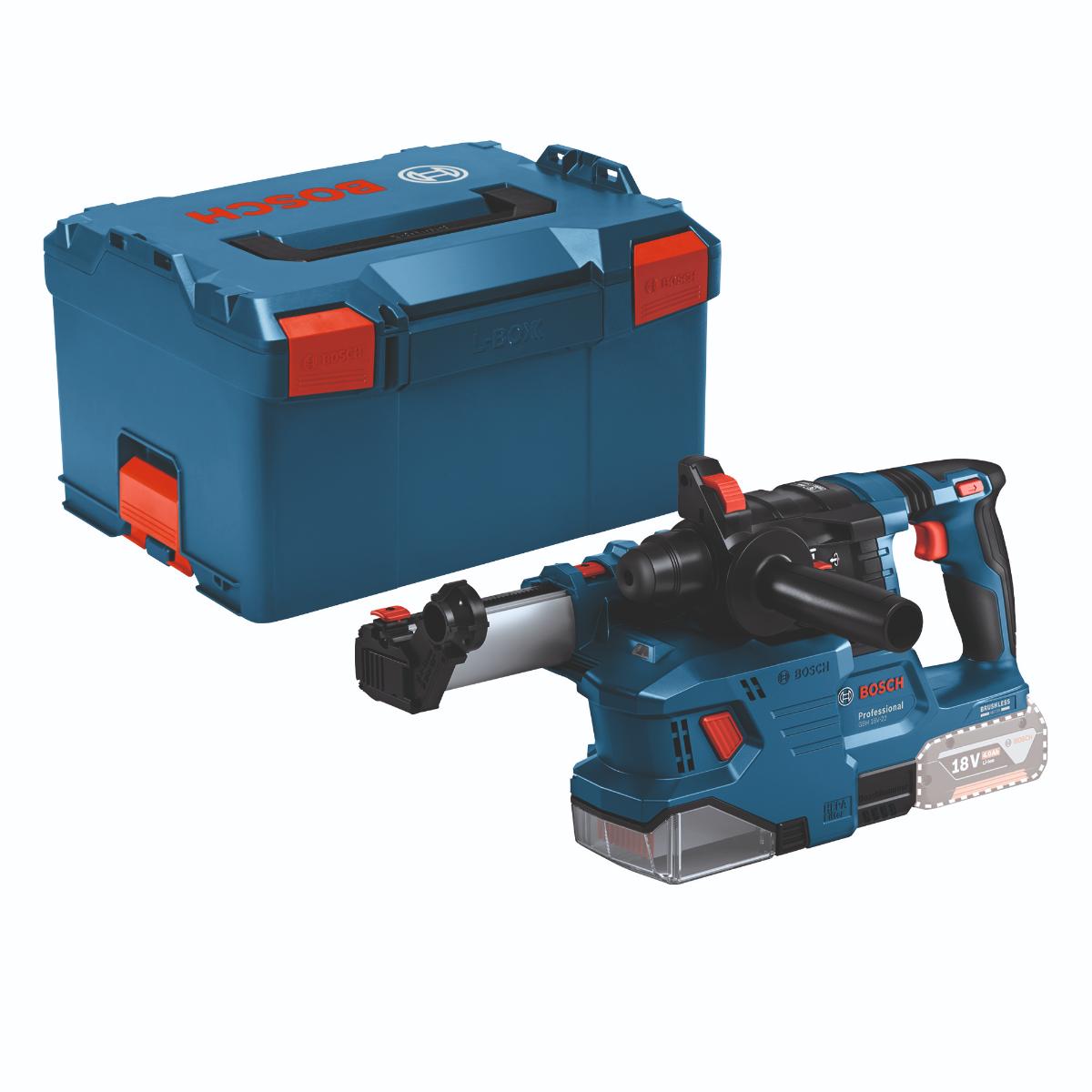 Bosch Akku-Bohrhammer mit SDS plus GBH 18V-22, L-BOXX, ohne Akkupack