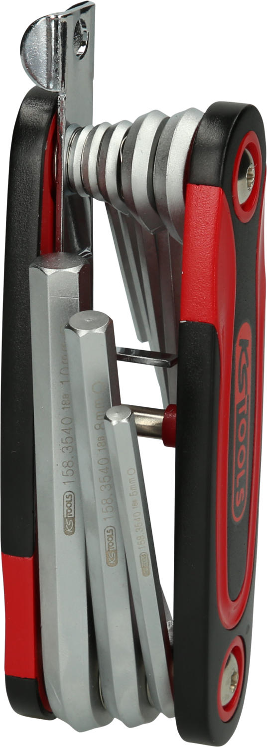 KS Tools Innensechskant-Winkelstiftschlüssel-Klapphalter,8-tlg