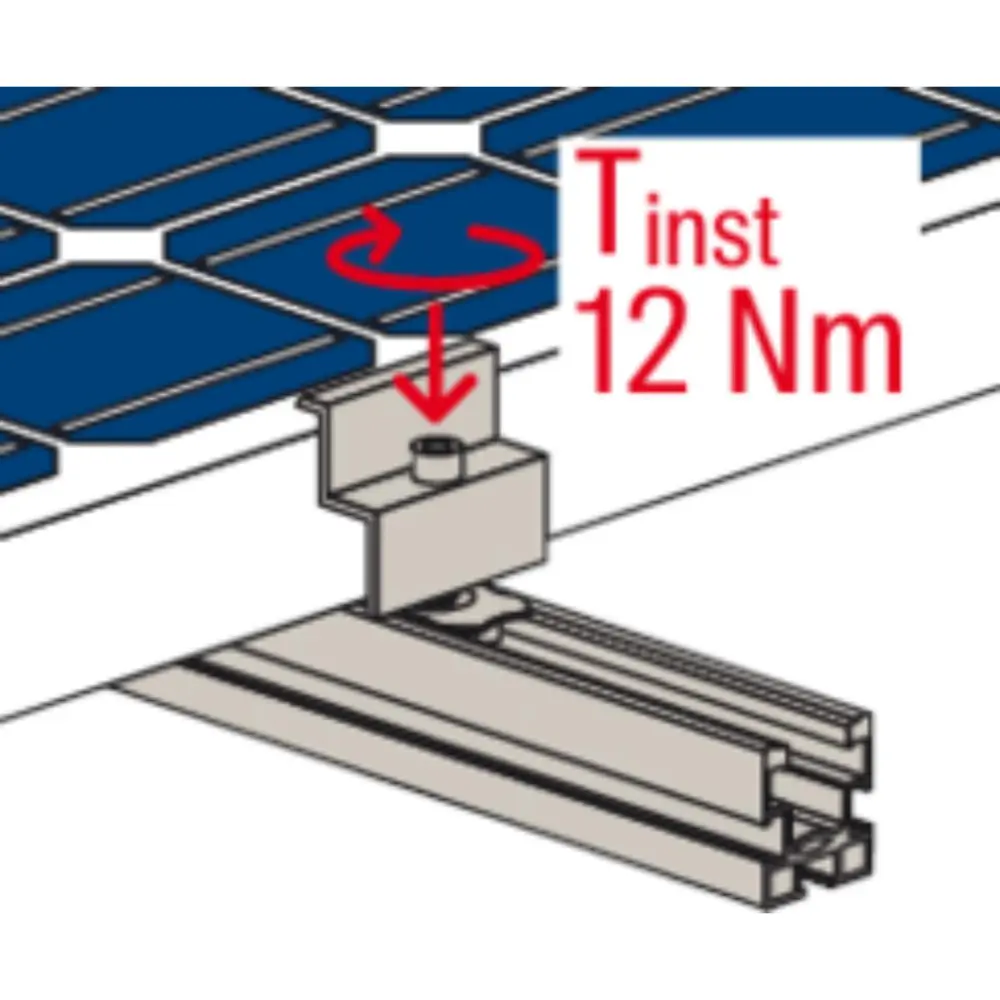 Fischer Mittelklemme vormontiert PM C 28-34 Aluminium