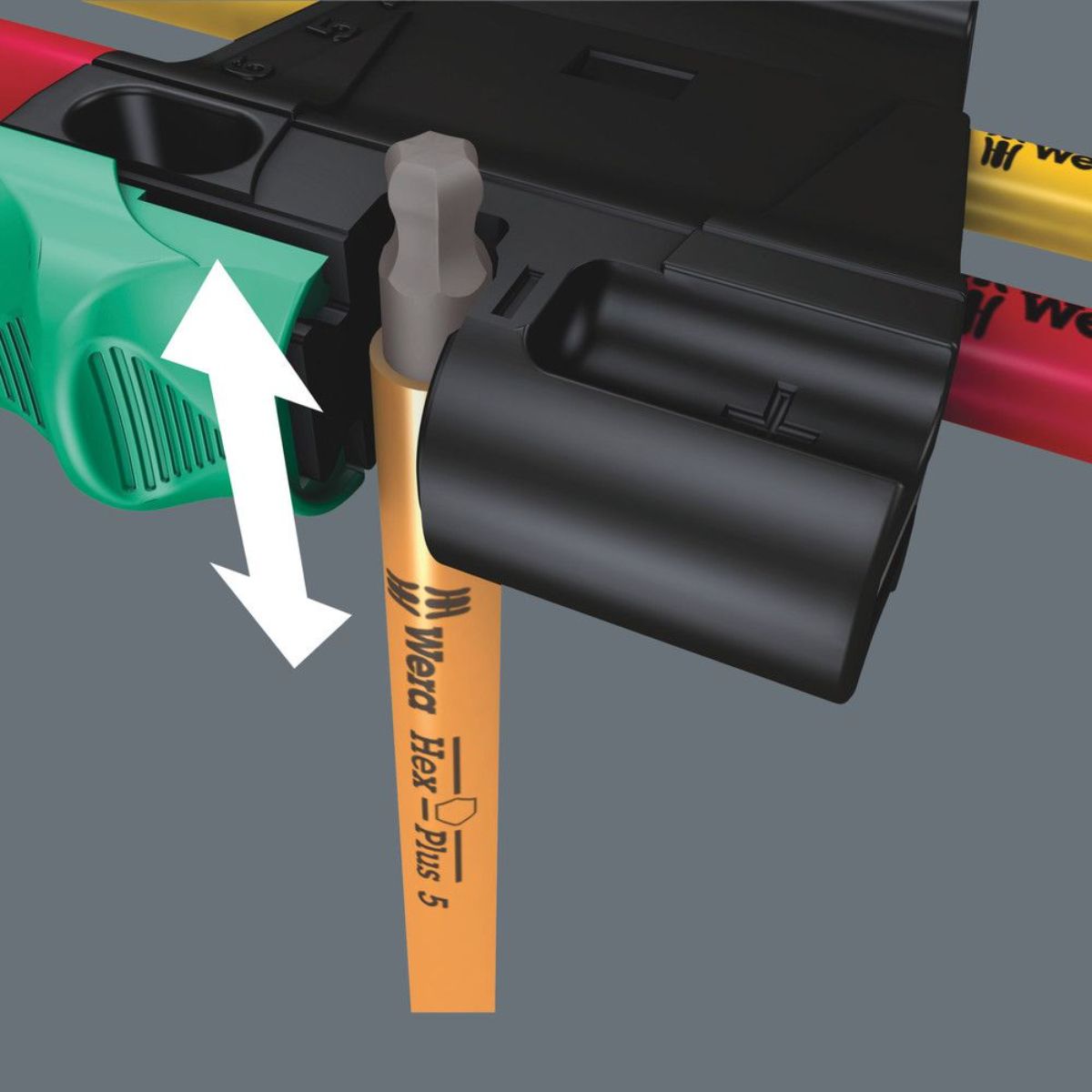 Wera 950/7 Hex-Plus Multicolour Magnet 1 Winkelschlüsselsatz, metrisch, BlackLaser, 7-teilig