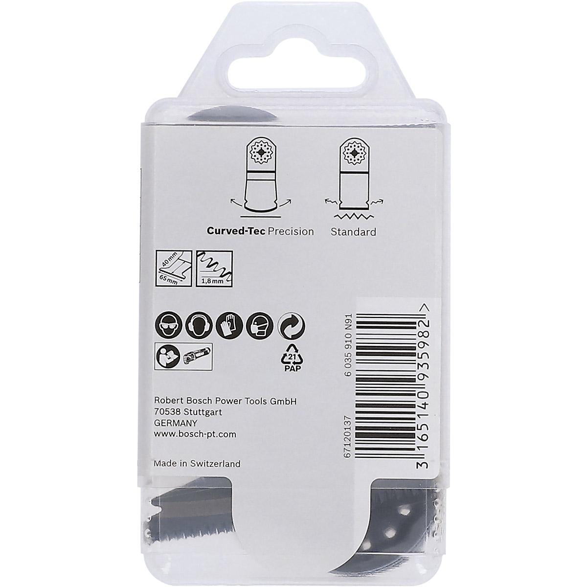 Bosch HCS Tauchsägeblatt AII 65 BSPC Hard Wood, 40 x 65 mm, 10er-Pack