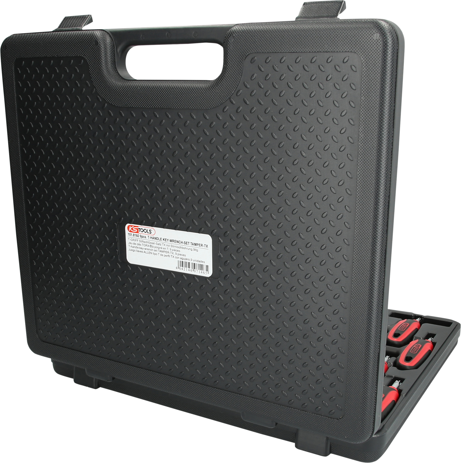 KS Tools T-Griff-Schlüssel-Satz, Torx mit Bohrung,9-tlgTB10-TB50