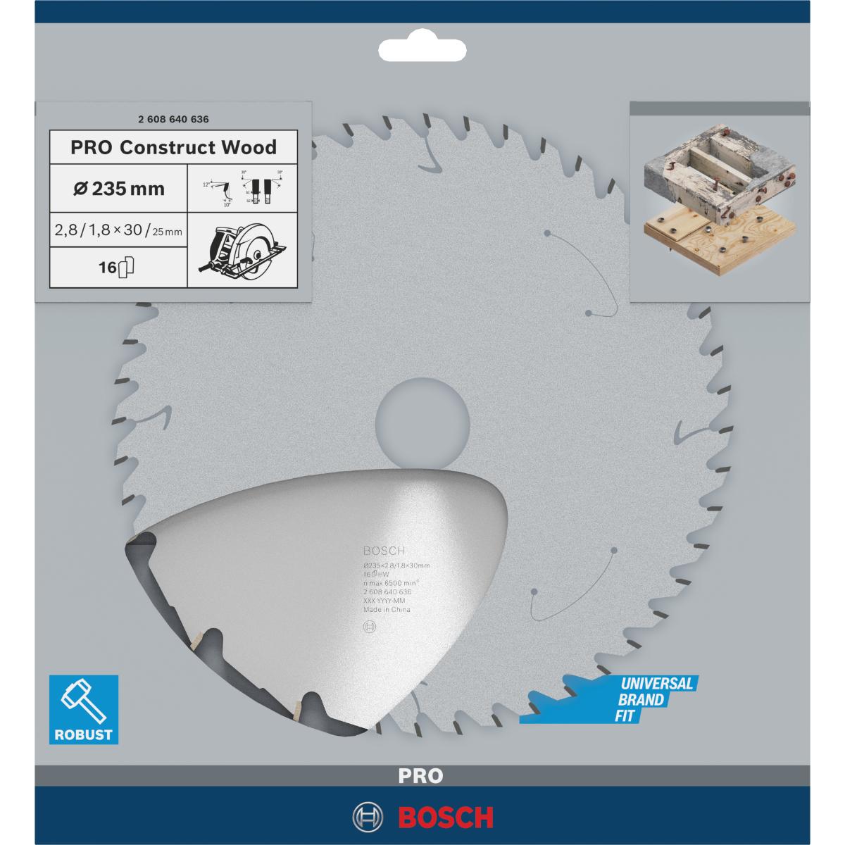 Bosch PRO Kreissägeblatt Construct Wood für Handkreissägen