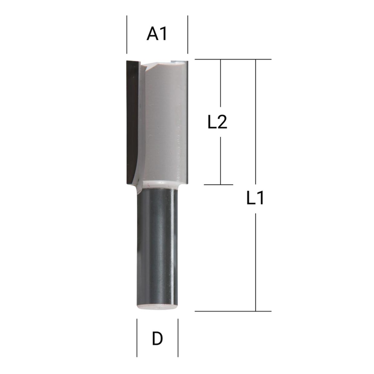 Makita Nutfräser zweischneidig Ø 12 mm Schaft