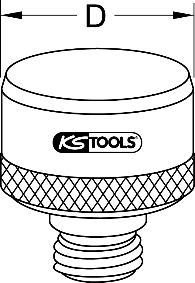 KS Tools Messing Eintreiber-Aufsatz-Satz, 2-tlg, Ø 10mm
