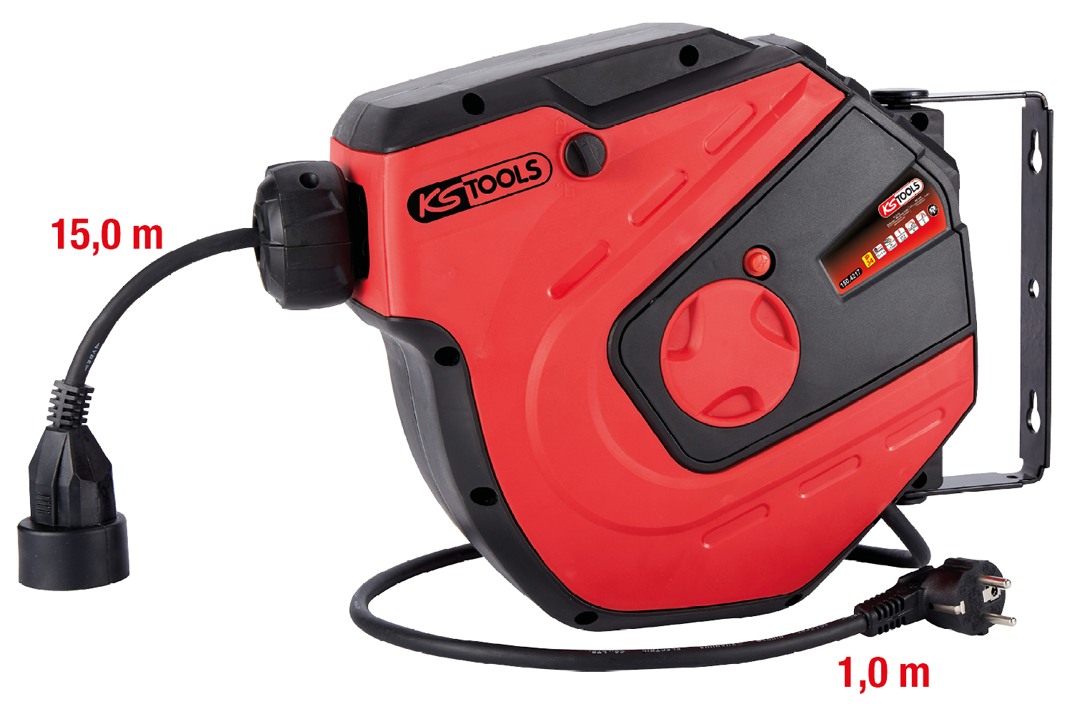 KS Tools Werkstatt-Kabelaufroller, 15m, 1,5mm²