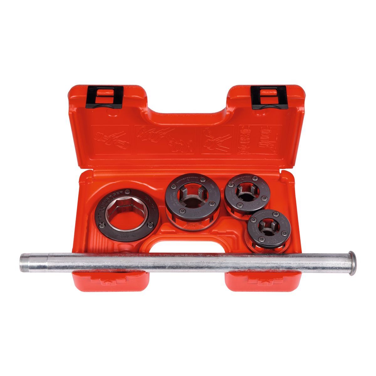 Rothenberger SUPER CUT-Set, Ratschen-Gewindeschneidkluppe,BSPT R, 1/2"-3/4"-1" im Koffer