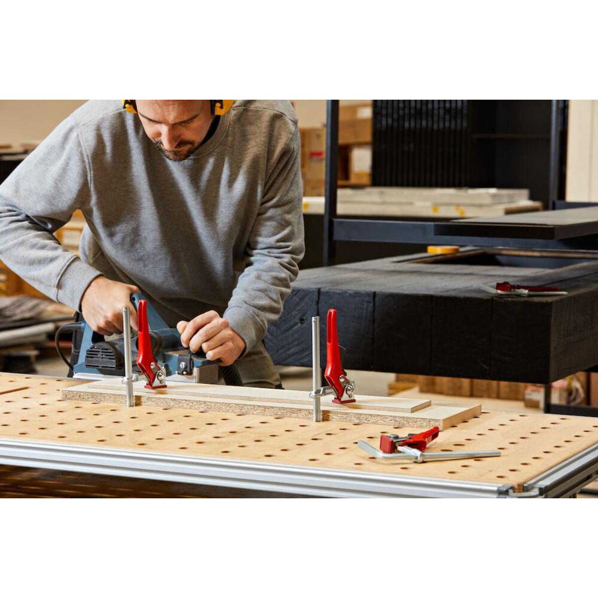 Bessey Ganzstahl-Tischzwinge GTRH mit Hebelgriff