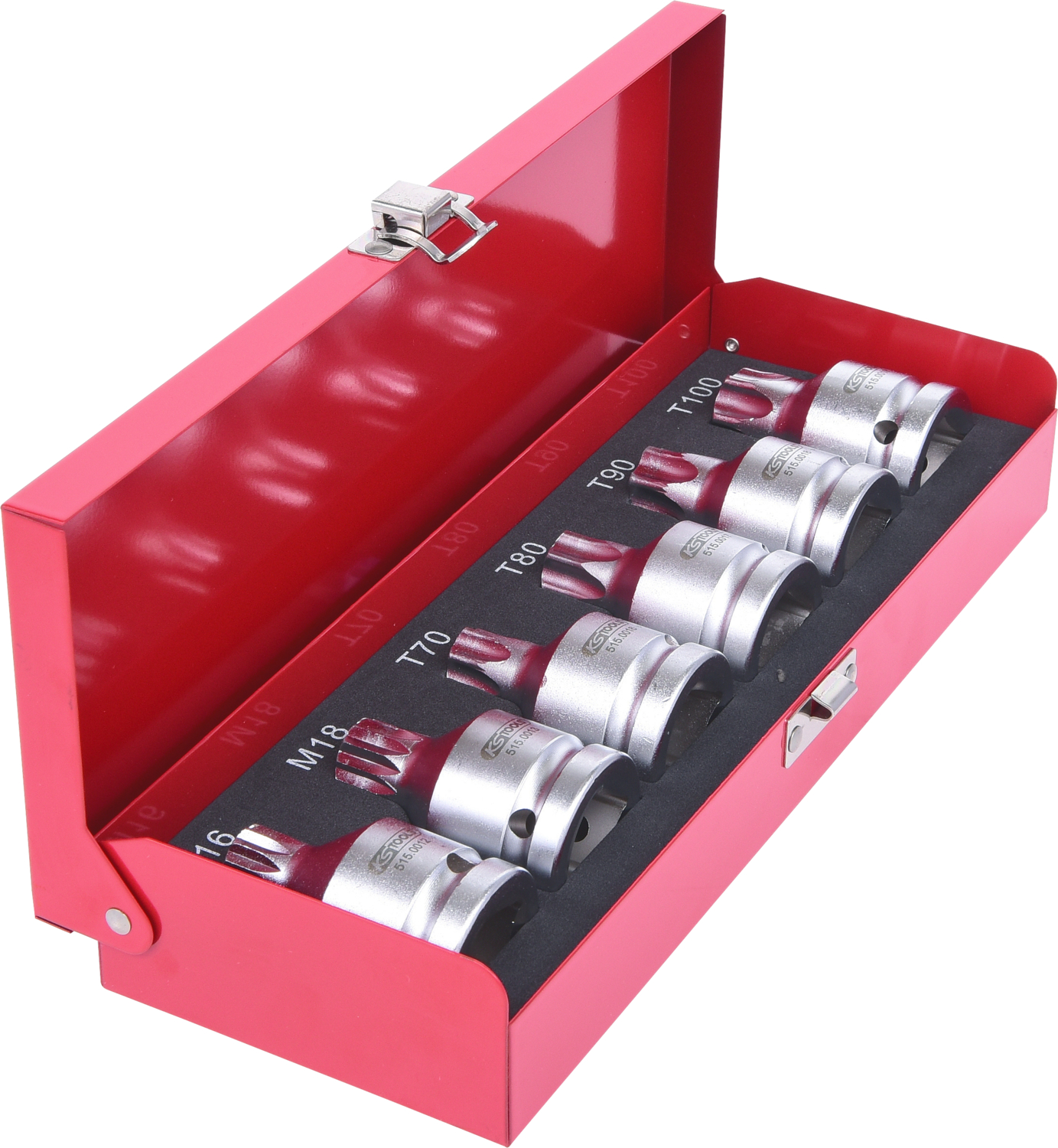 KS Tools 3/4" Kraft-Bit-Stecknuss-Satz, 6-tlg, Torx+Vielzahn, mit Bohrung