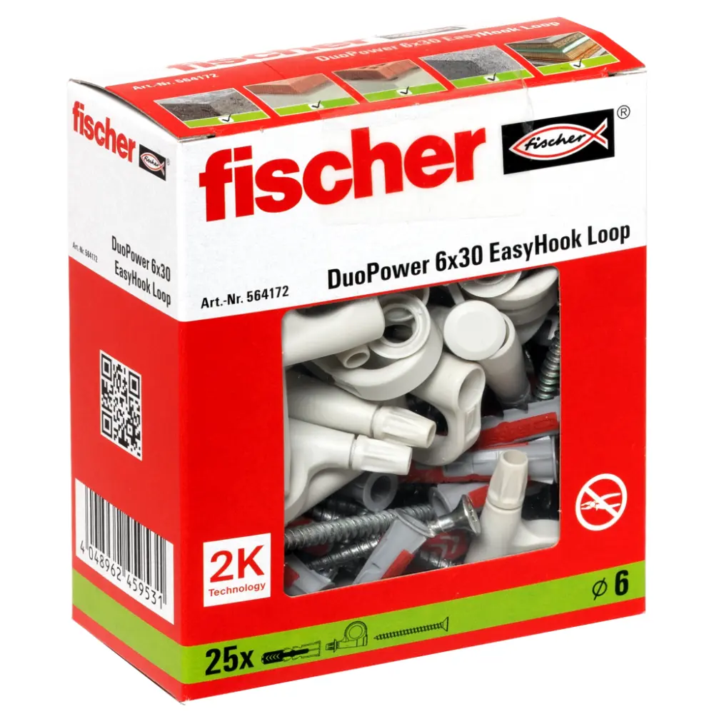 Fischer EasyHook Loop Universaldübel DuoPower 6x30