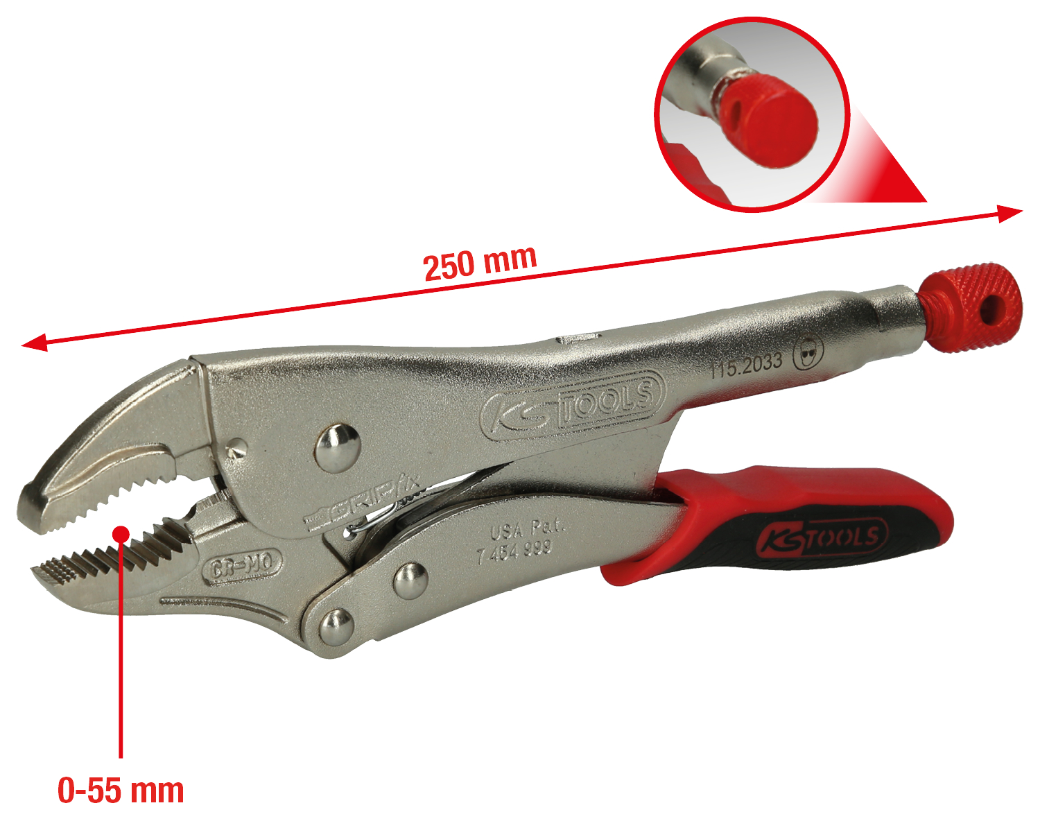 KS Tools Gripzange mit Easy-Release
