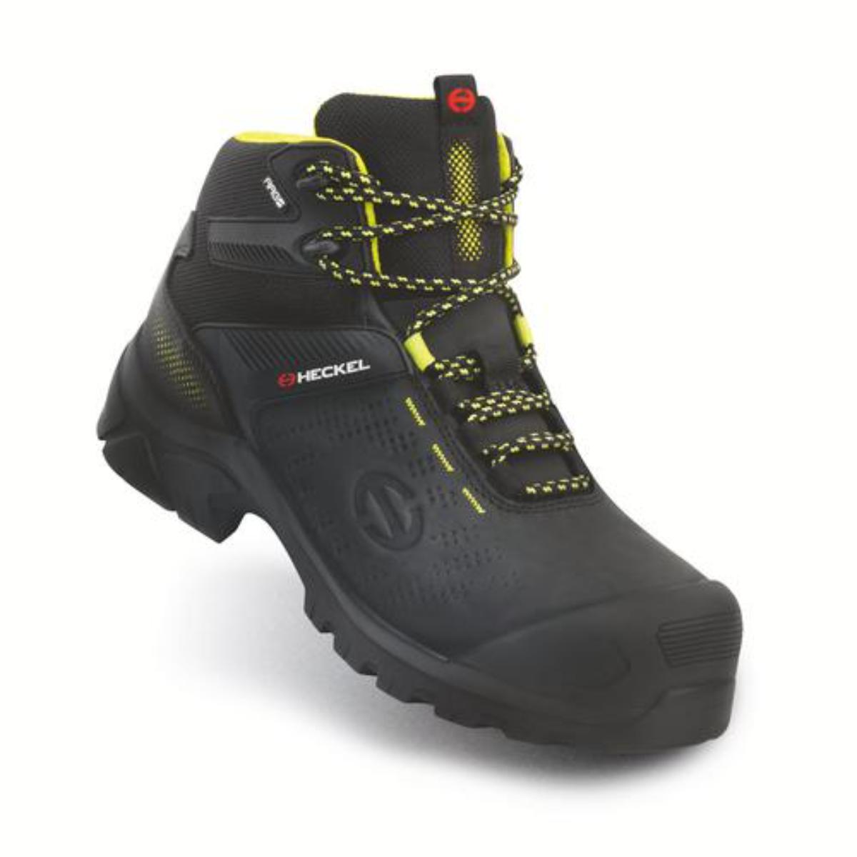 uvex MACCROSSROAD 3.0 Heckel HIGH Sicherheitsschuh S3L Schnürstiefel, schwarz/gelb