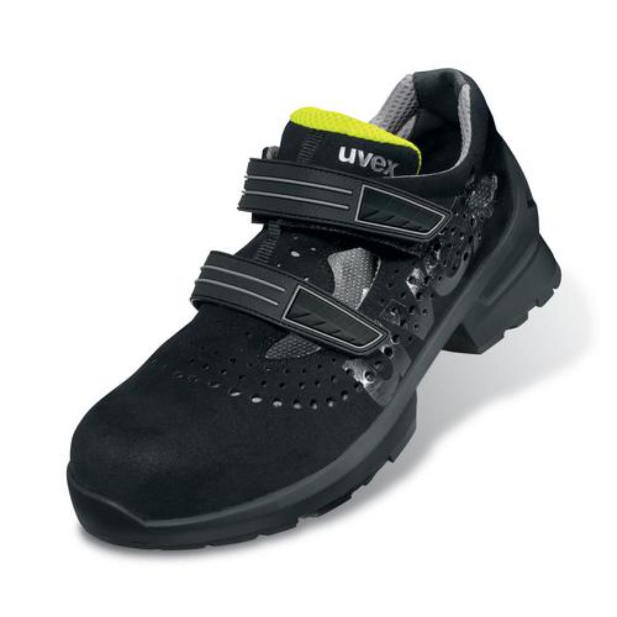 uvex 1 Sicherheitsschuh Sandalen S1, schwarz/gelb