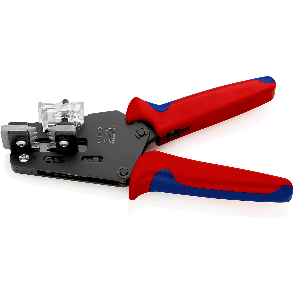 KNIPEX Präzisions-Abisolierzange mit Formmessern 195 mm brüniert mit Mehrkomponenten-Hüllen