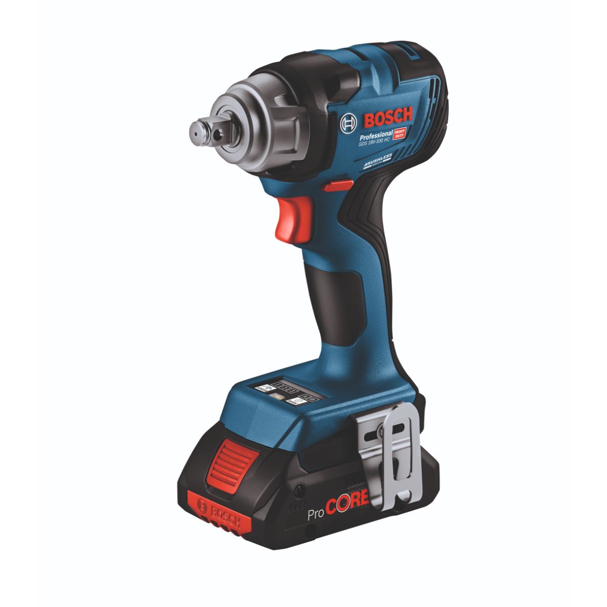 Bosch Akku-Drehschlagschrauber GDS 18V-330 HC, L-BOXX 136, 1 x Bluetooth GCY 42, solo (L)