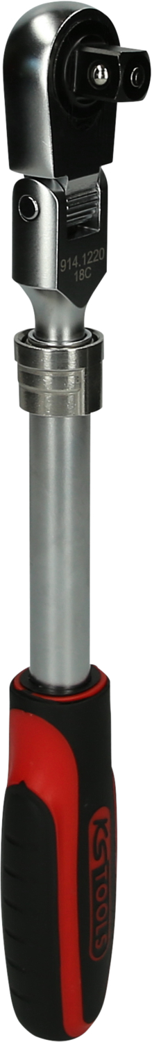 KS Tools 1/2" SlimPOWER Teleskop-Gelenk-Umschaltknarre, 72 Zahn