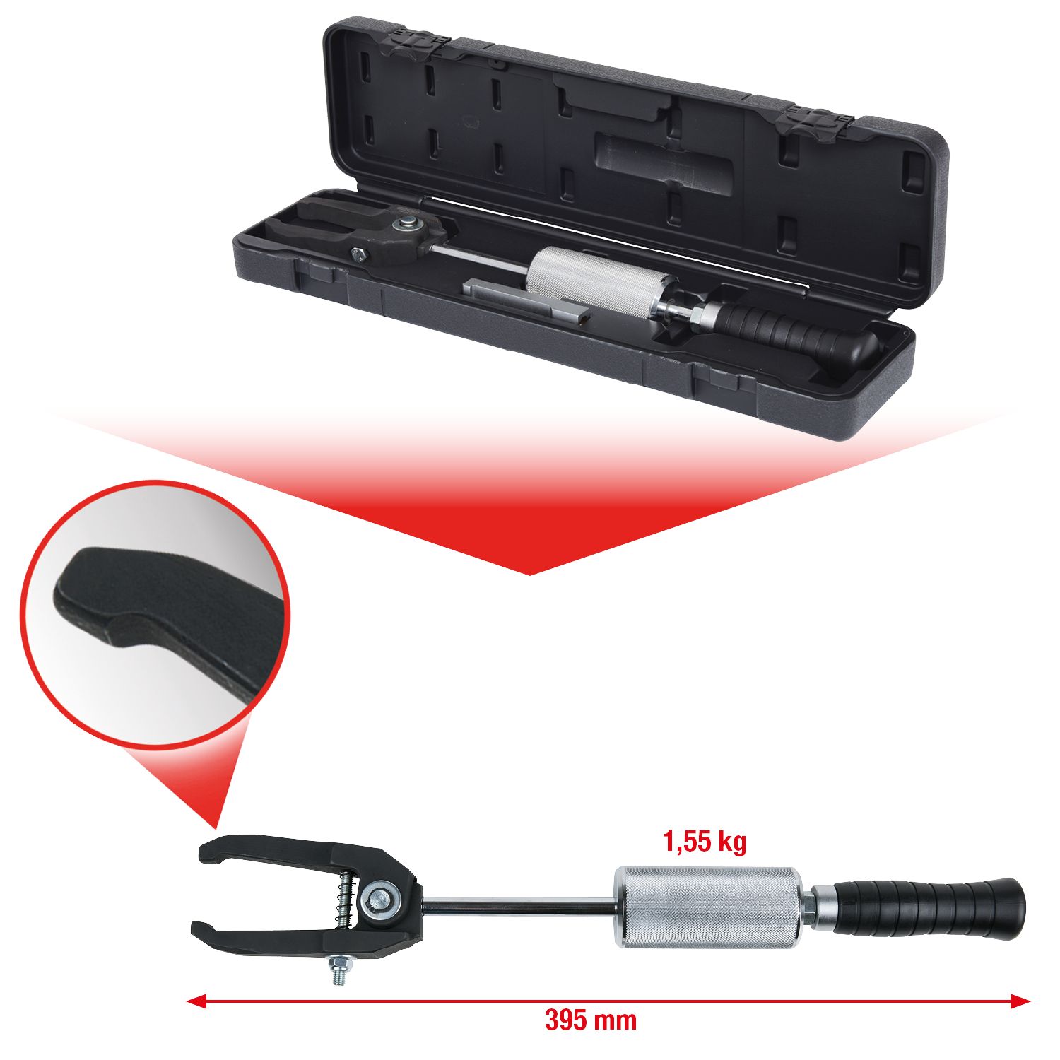 KS Tools Universal Injektoren-Ausziehwerkzeug,1,55kg Schlaggewicht
