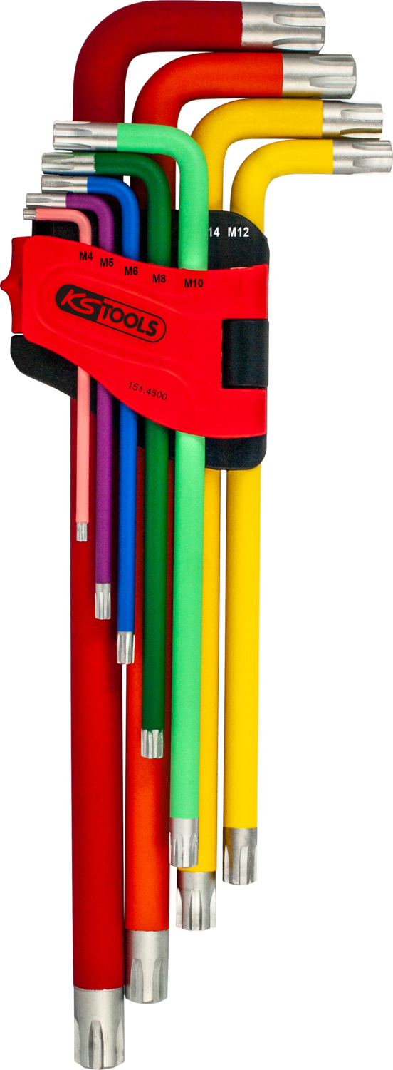KS Tools RIBE-Winkelstiftschlüssel-Satz, XL, 9-tlg