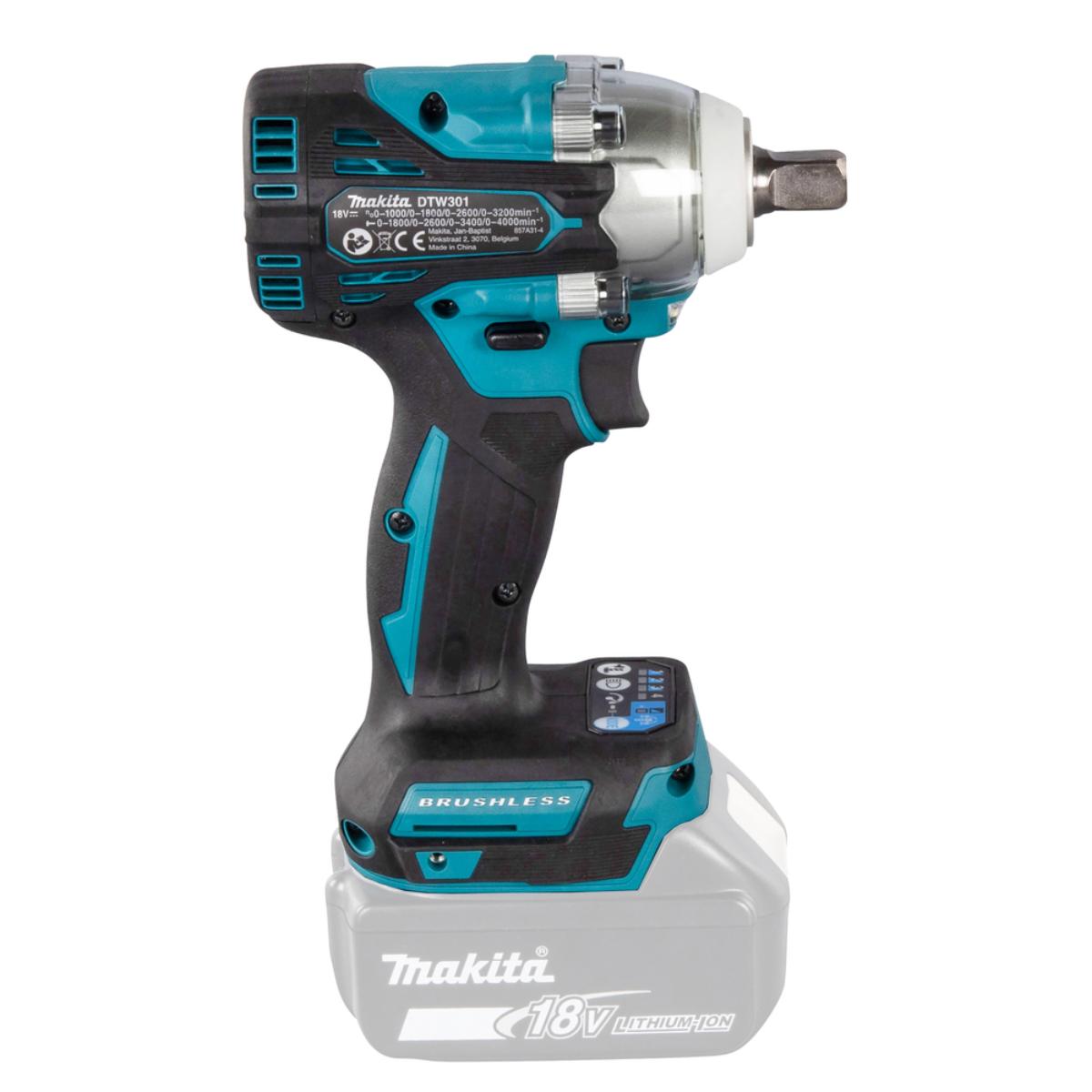 Makita Akku-Schlagschrauber 18V -  1/2 Zoll - 330 Nm - 0 - 3.200 U/min - DTW301Z