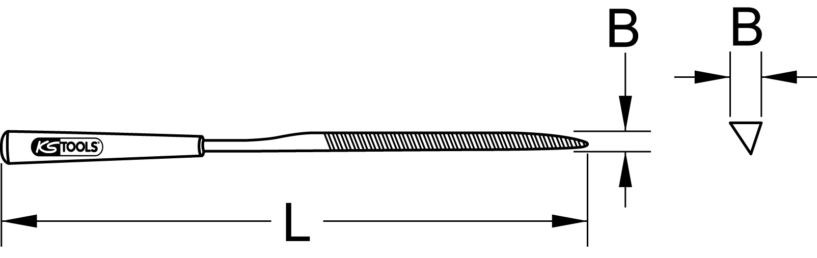 KS Tools Messer-Nadelfeile, 5mm