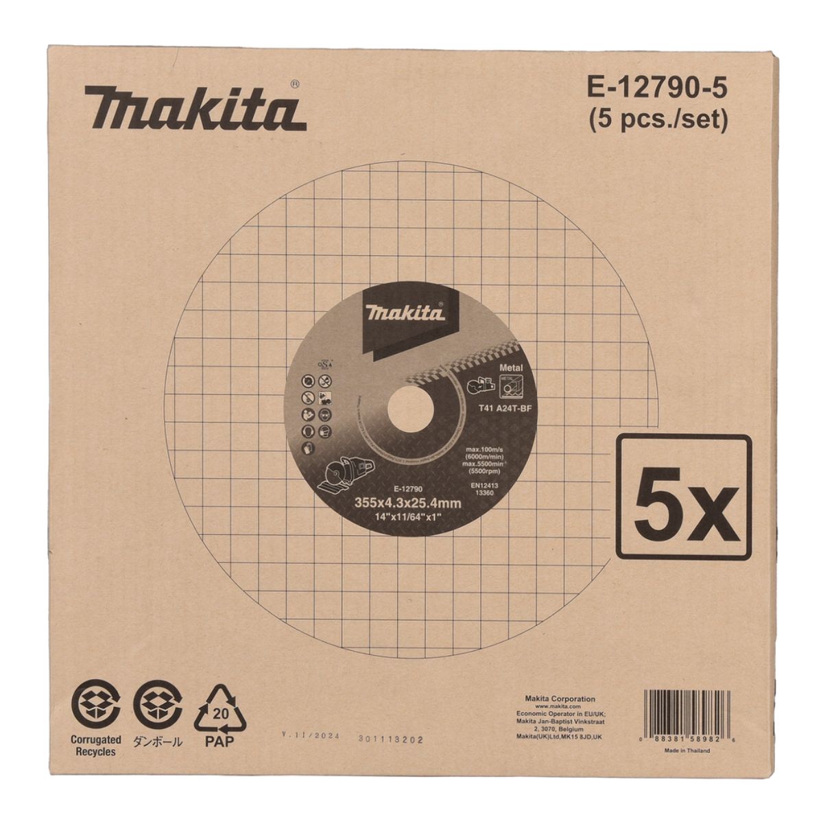 Makita Trennscheibe 355x4,3x25,4 E-12790-5