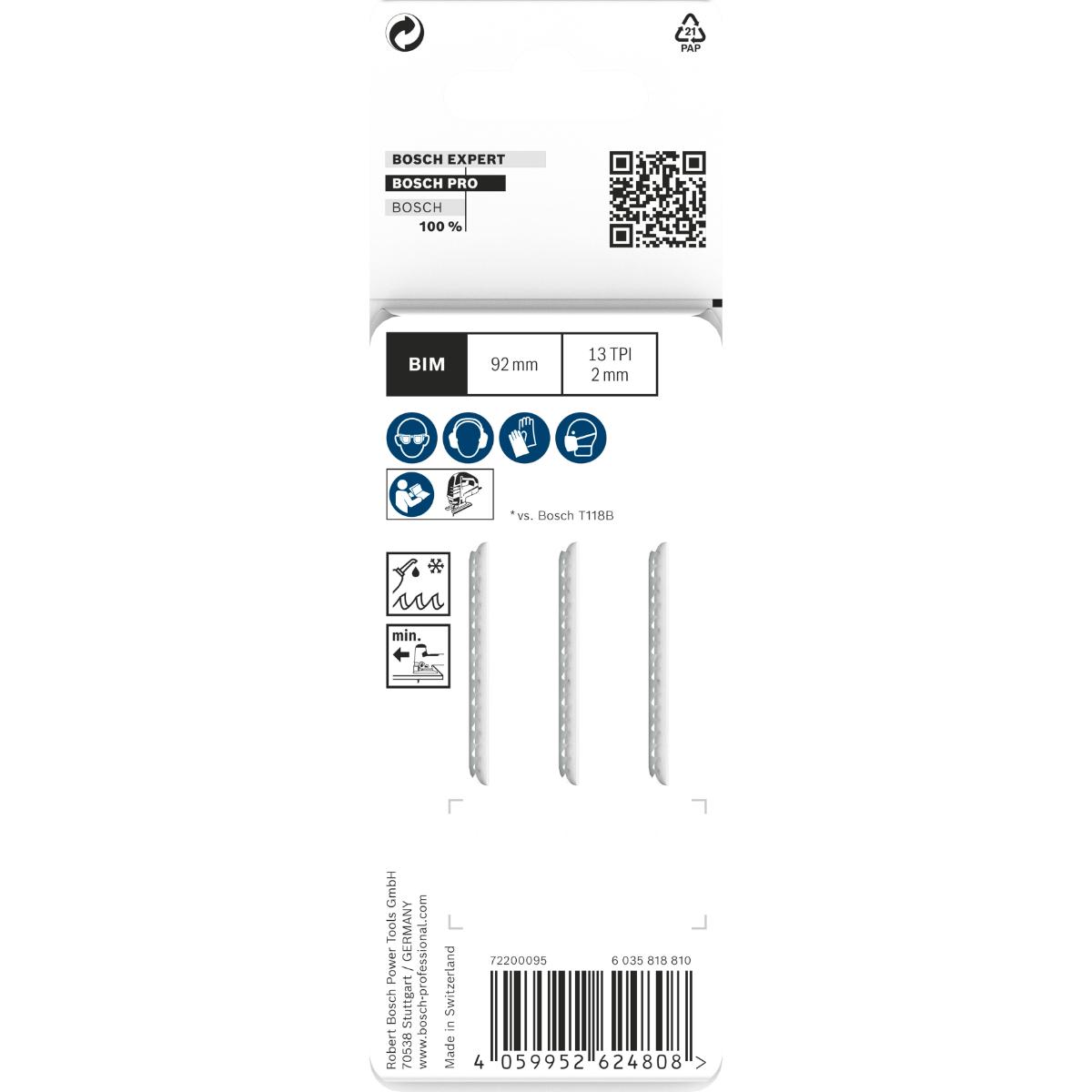 Bosch PRO Metal thick T121BFC Stichsägeblatt,92 mm