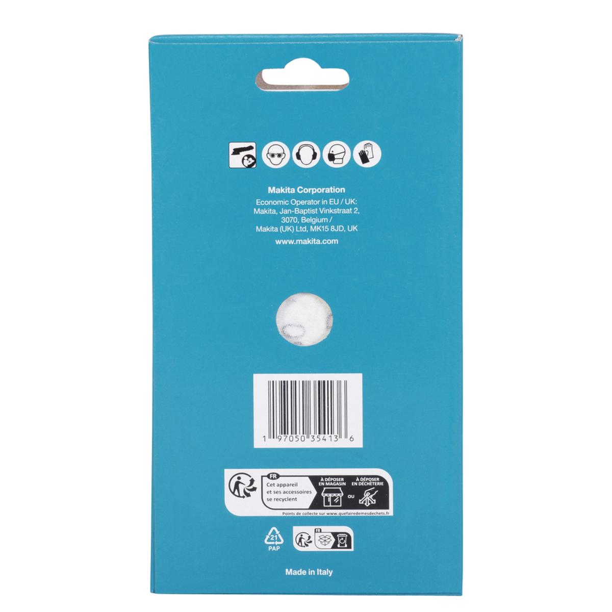 Makita Schleifpapier 100x150mm, Körnung A80,Klett, 7 Loch, 10 Stück