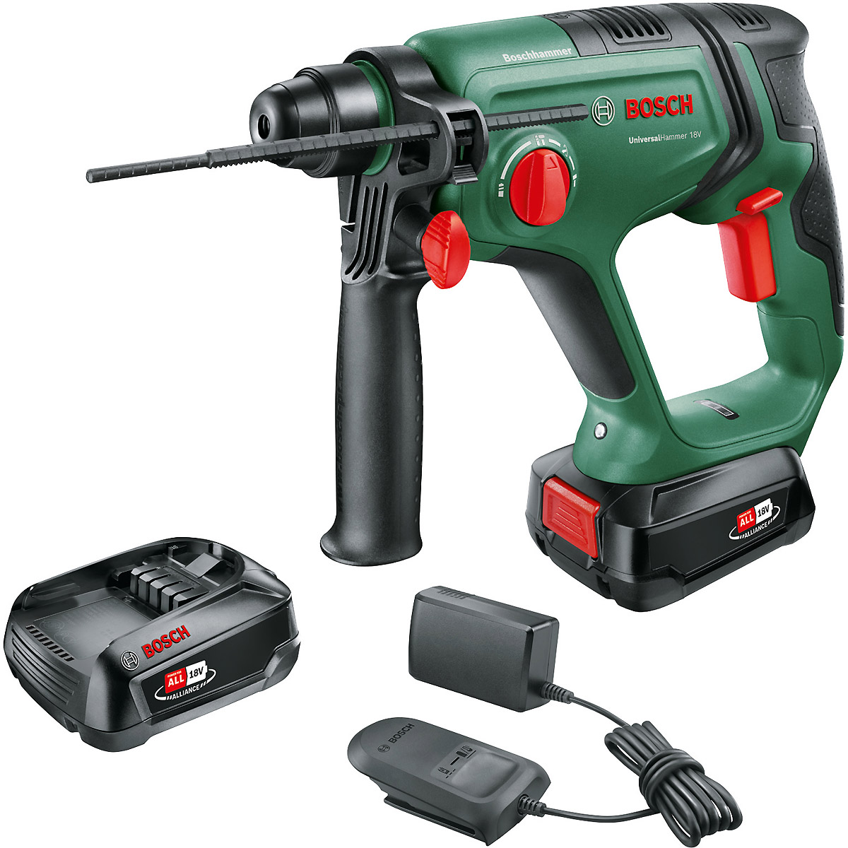 Bosch Akku-Bohrhammer UniversalHammer 18V, 2 Akku PBA 18V 2.5Ah W-B, Ladg. u. Koffer