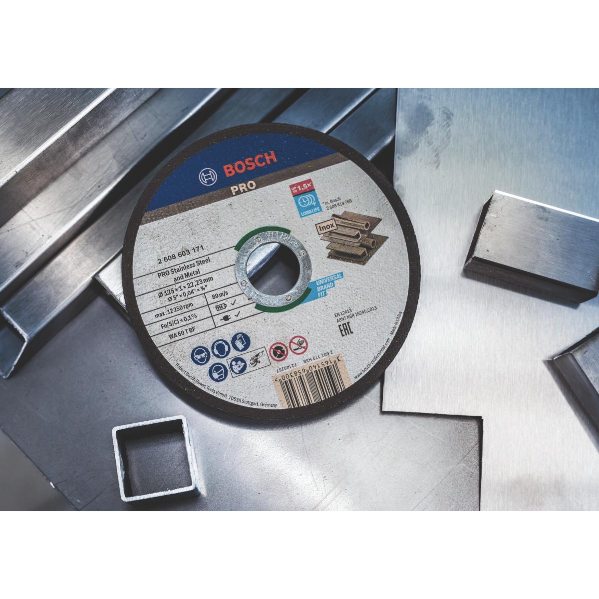 Bosch PRO Stainless Steel and Metal Trennscheibe, gerade, 100 Stück