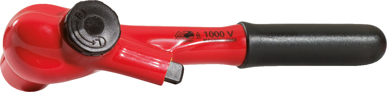 KS Tools 3/8" Umschaltknarre mit Schutzisolierung mit Verriegelungsmechanik, 32 Zahn